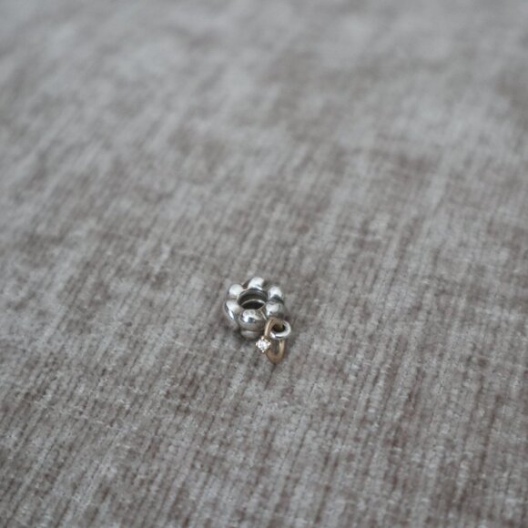 Pandora Heart & 14K Solitaire I Do Diamond Ring Dangle Charm - Picture 3 of 3